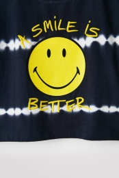 GestreeptT-shirtmetSmiley-BLUE-56