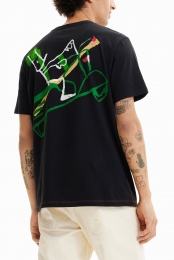 T-shirtmetkortemouwenNoeslomismo-BLACK-M