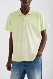 Poloshirtmetkortemouwenartyprint-GREEN-S
