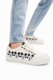 SneakersmetplateauzoolenMickeyMouse-WHITE-39