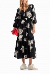 Midi-overhemdjurkmetbloemen-BLACK-S
