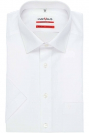 MarvelisStrijkvrijOverhemdKorteMouwModernFitWit47
