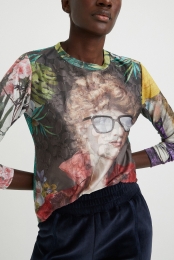 T-shirtmetkunstwerkvandame-GREEN-M
