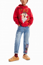 SweatshirtmetcapuchonenLooneyTunes-RED-S
