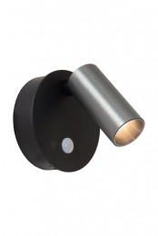 LucideTONI-OplaadbareWandspotWandlamp-AccuBatterij-81cm-LEDDimb-CCT-1x2W2700K4000K-Bewegingssensoruitschakelbaar-Magnetisch-Grijsijzer