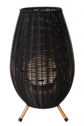 LucideCOLINIP44-OplaadbareTafellampBinnenBuiten-AccuBatterij-LED3StepDim-1x3W3000K-IP44-Zwart