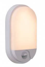LucideHUPSIR-WandlampBinnenBuiten-LED-1x10W3000K-IP54-Bewegingdagnachtsensor-Wit