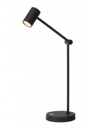 LucideTIPIK-OplaadbareBureaulamp-AccuBatterij-LED3StepDim-1x3W2700K-Zwart