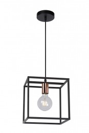 LucideARTHUR-Hanglamp-1xE27-Zwart