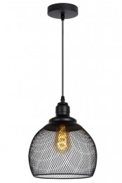 LucideMESH-Hanglamp-22cm-1xE27-Zwart