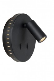 LucideBENTJER-BedlampWandlamp-14cm-LED-3000K-Zwart