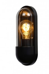 LucideCAPSULE-WandlampBinnenBuiten-1xE27-IP54-Zwart