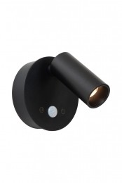 LucideTONI-OplaadbareWandspotWandlamp-AccuBatterij-81cm-LEDDimb-CCT-1x2W2700K4000K-Bewegingssensoruitschakelbaar-Magnetisch-Zwart