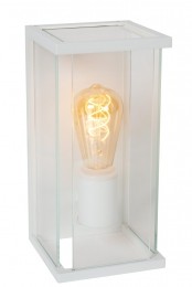 LucideCLAIRE-WandlampBinnenBuiten-1xE27-IP54-Bewegingdagnachtsensor-Wit