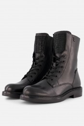 MexxPinaMabelVeterbootszwartLeer