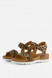 GigaLeopardSandalenbruinLeer
