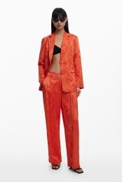 Embroideredfittedblazer-ORANGE-M