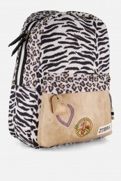 ZebraTrendsRugzakwitTextiel