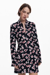 Kortebloemenoverhemdjurk-BLACK-XL