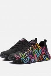 SkechersUnoGraffitiHeartSneakerszwart