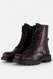 TamarisLeopardVeterbootsbruinTextiel