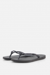 HavaianasSlimGlitterSlipperszwartRubber