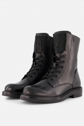 MexxPinaMabelVeterbootszwartLeer