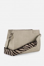 ZEBRASchoudertasgrijsImitatieleer