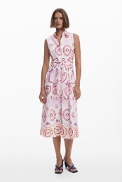Printedmididresswithbow