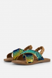 MuytersPailettenSandalengoudLeer
