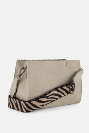 ZEBRASchoudertasgrijsImitatieleer