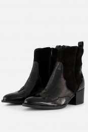 LineaZetaCowboylaarzenzwartLeer