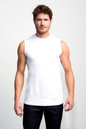 SlaterBasicFit1PackMouwloosT-shirtWitL