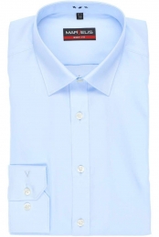 MarvelisStrijkvrijOverhemdBodyFitLichtBlauw39