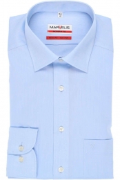 MarvelisStrijkvrijOverhemdModernFitUniLichtBlauw39