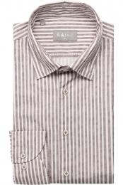 faktsOverhemdbruinGestreept