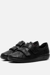 EccoSoft20VelcroSneakerszwartLeer