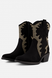 AnnRocksCowboylaarzenzwartSynthetisch