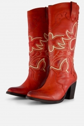 LazamaniCowboylaarzenroodLeer