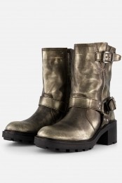 LazamaniVintageBikerbootszilverLeer
