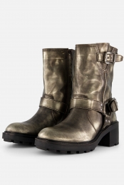 LazamaniVintageBikerbootszilverLeer