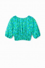 Korteblousemetpofmouwenentie-dye