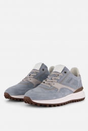 FlorisvanBommelNoppiSneakersblauwLeer