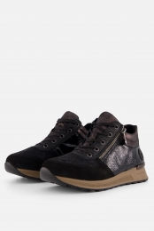 RiekerSneakerszwartNubuck