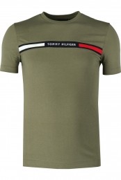 TommyHilfigerT-ShirtrondehalsgroenBedrukt