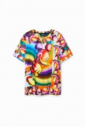 OversizedenveelkleurigT-shirtmetMickeyMouse