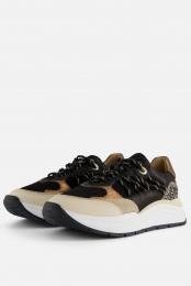 PSPoelmanSneakerszwartLeer