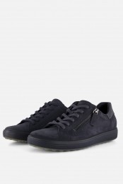 EccoSoft7SlideSneakersblauwNubuck