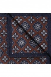 OLYMPSIGNATUREPochetbruinblauwMotief