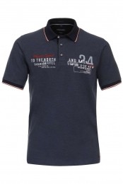 CasaModaPoloshirtKortemouwblauw